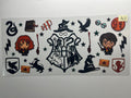 Collection of Harry Potter-themed stickers on a white background